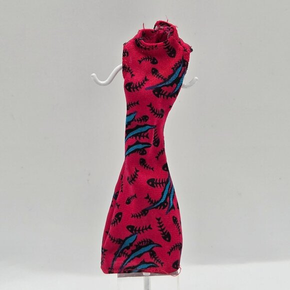 Monster High Doll Toralei Stripe Freaky Field Trip Red Pink Mini Dress - Picture 1 of 3